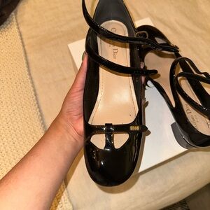 Dior Black Patent Leather Mary Jane Shoes